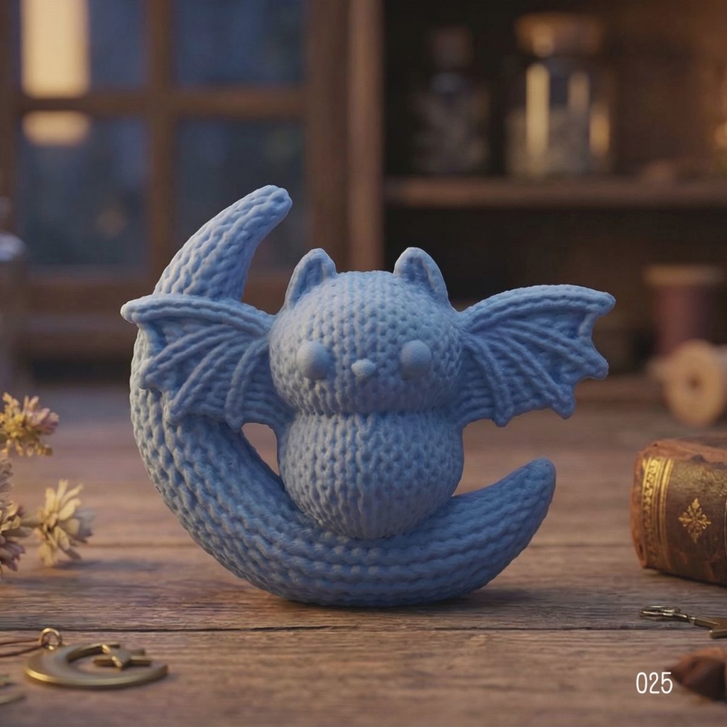 青竹の夜を見守る、こうもりちゃん 025