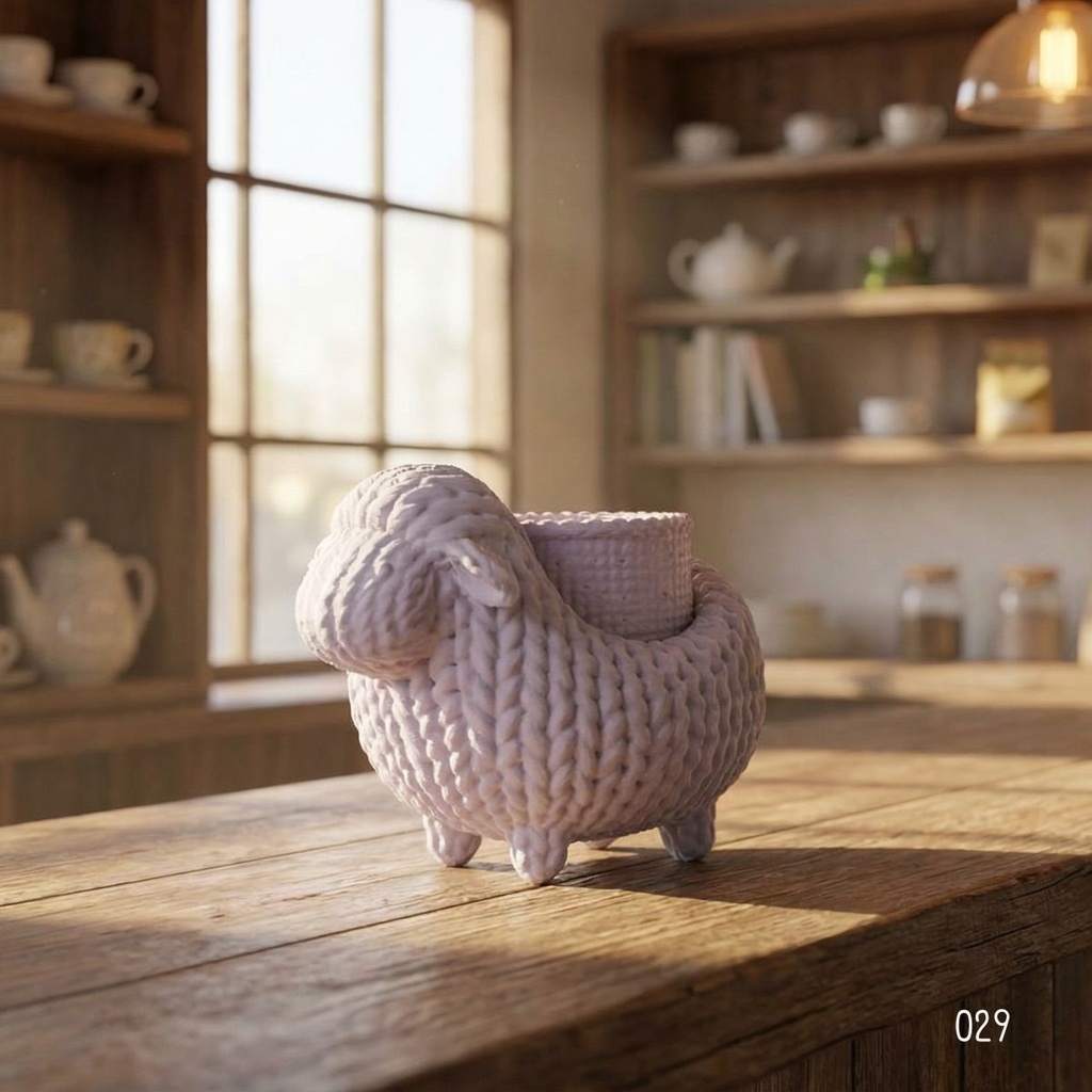 英詩さんのカフェの見守りひつじ（ラベンダー） 029