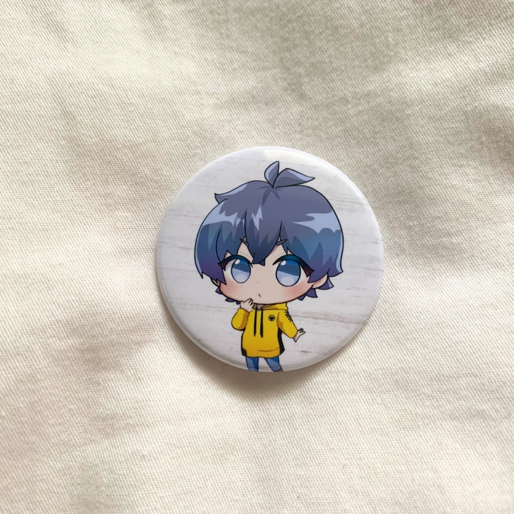 考えごと中のそらくん　缶バッジ