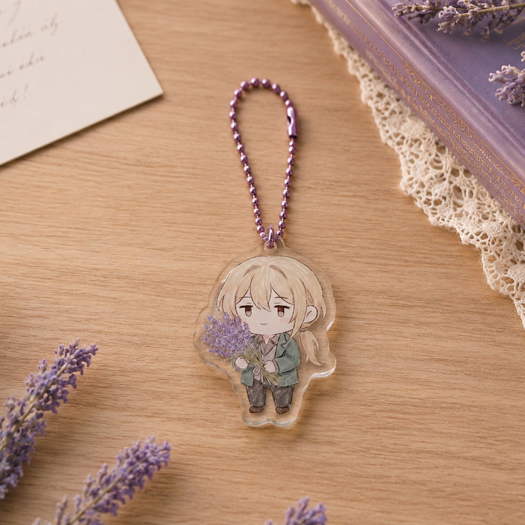 『雨ときどき、ラベンダー』 アクリルキーホルダー3種セット🌿☔
