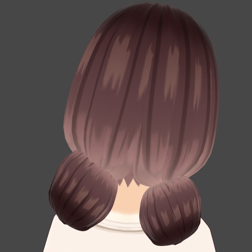 vroid hairstyle low buns 髪型 ローバンズ