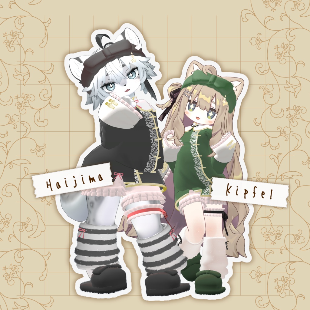 【複数アバター対応】チャイナルームウェア