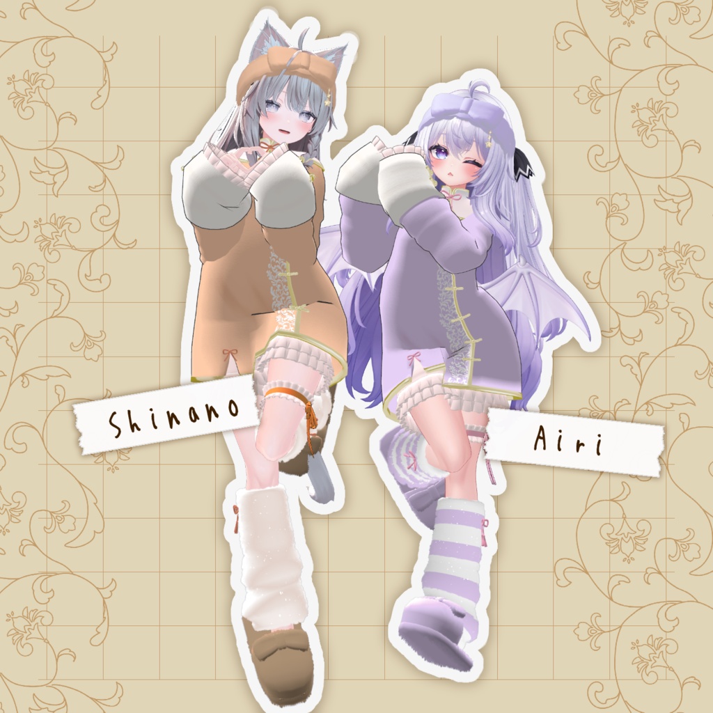 【複数アバター対応】チャイナルームウェア