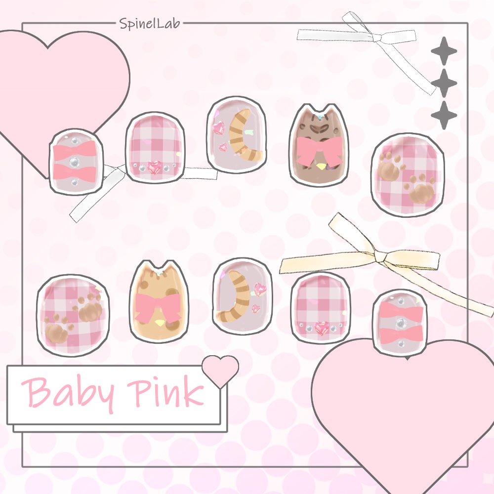 【まめふれんず対応】DreamyCatNail