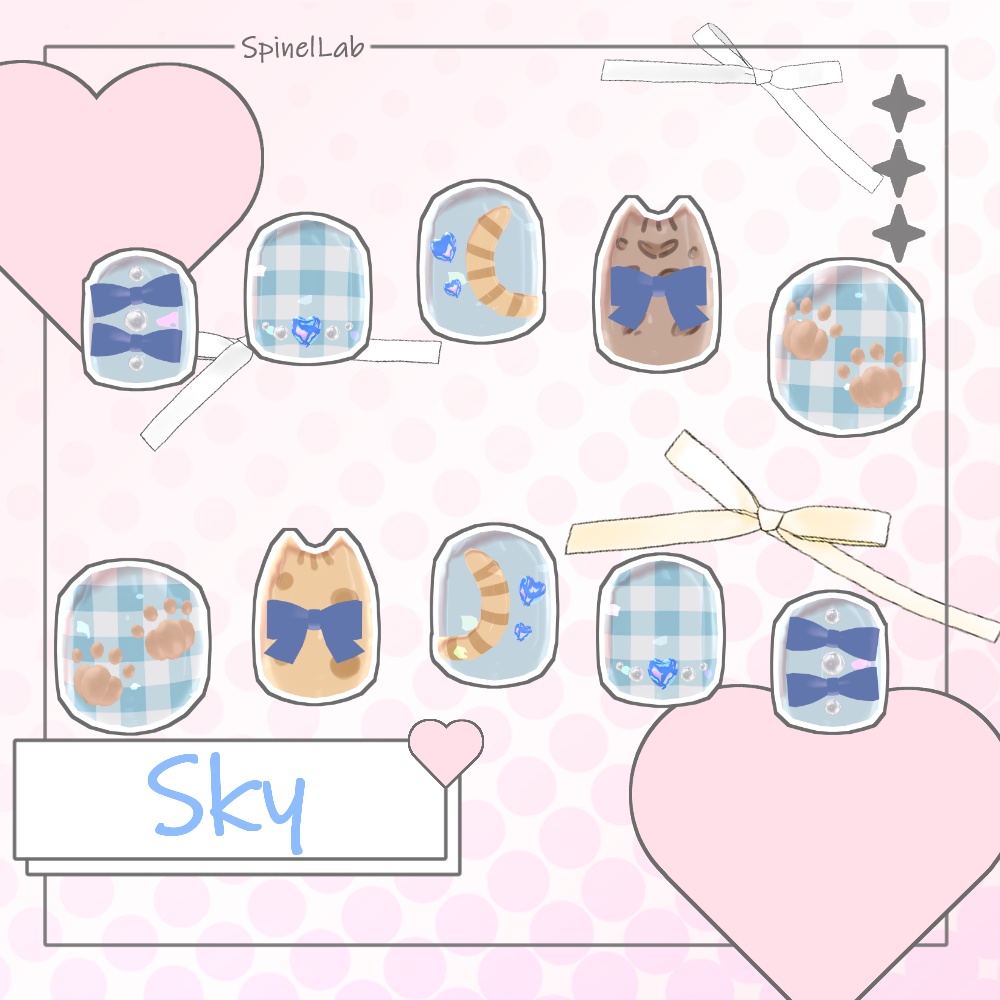 【まめふれんず対応】DreamyCatNail