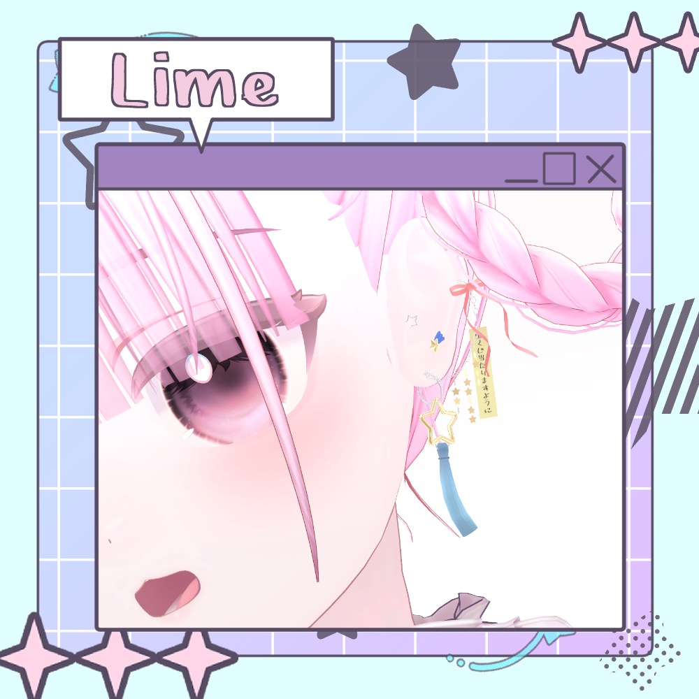 【8アバター対応】短冊ピアス【非対応版有り】