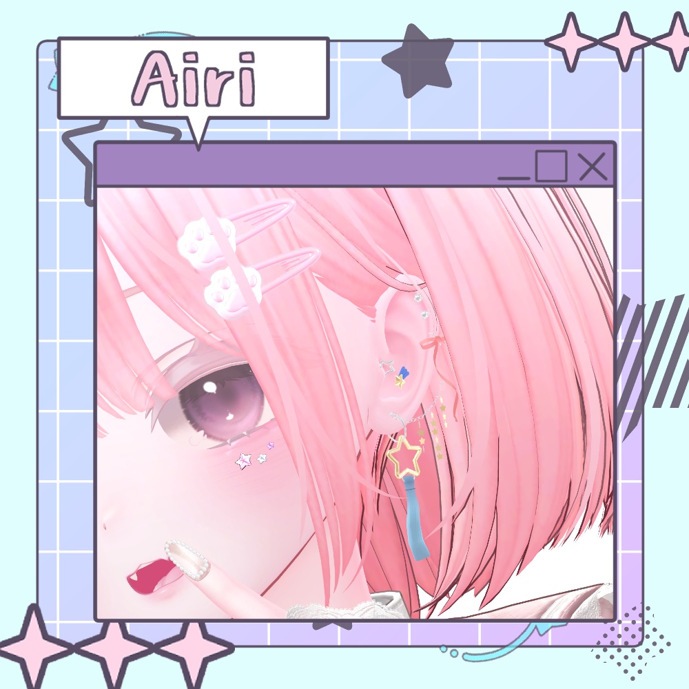 【8アバター対応】短冊ピアス【非対応版有り】