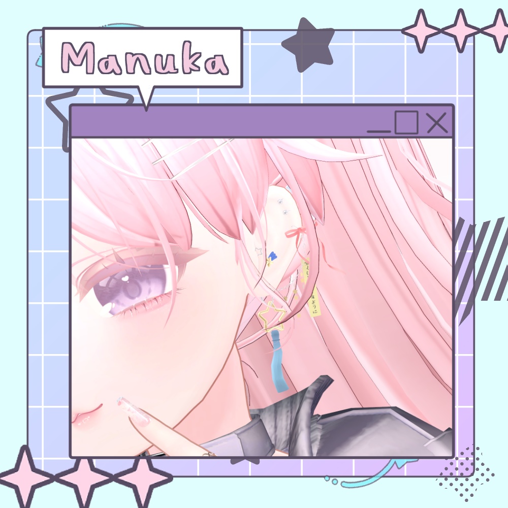 【8アバター対応】短冊ピアス【非対応版有り】