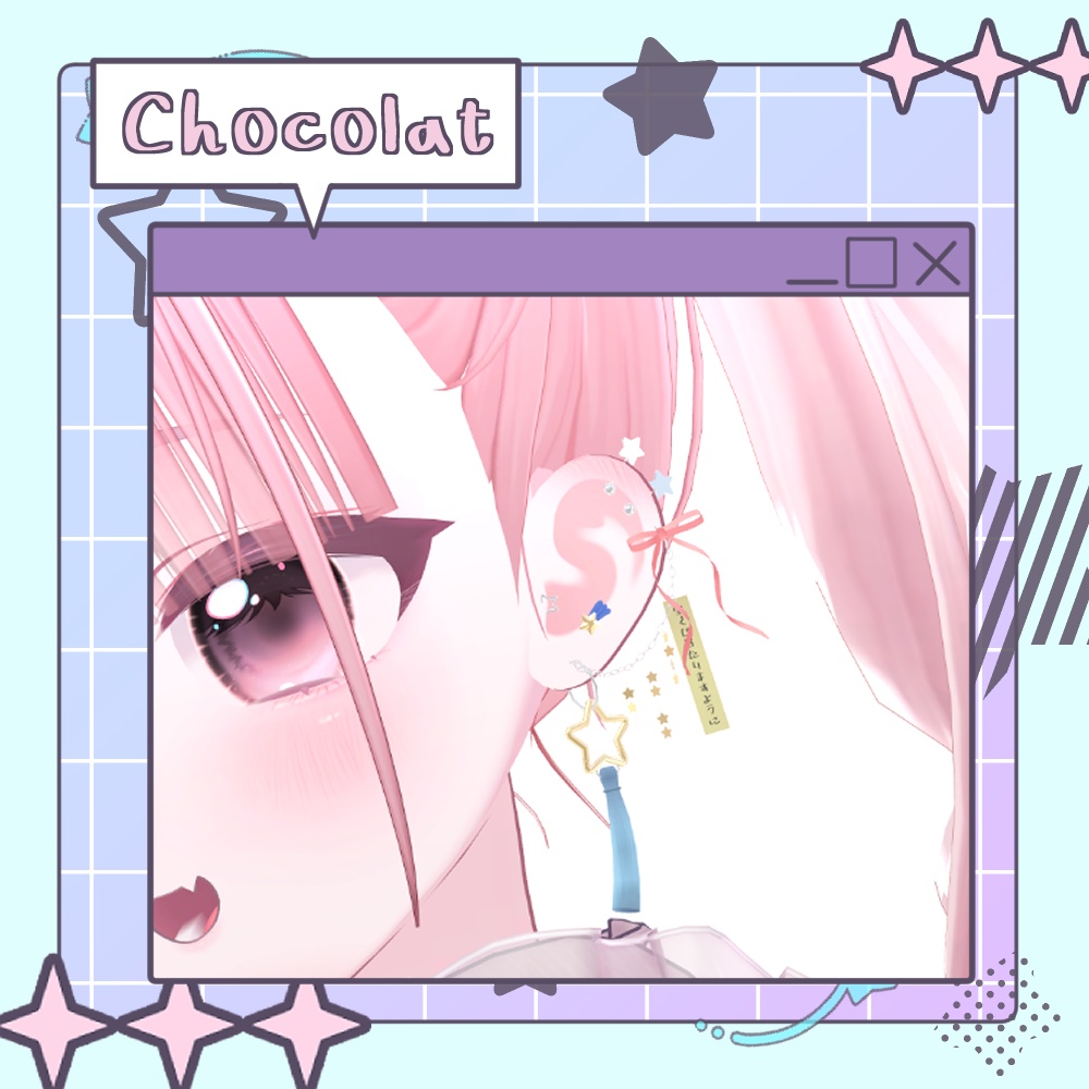 【8アバター対応】短冊ピアス【非対応版有り】