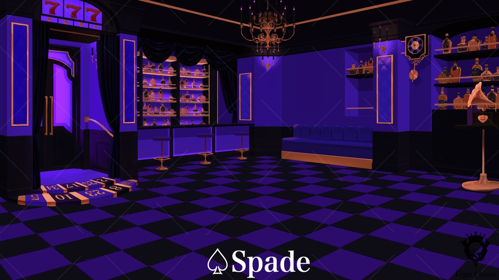 【動く配信背景】777号室 -UNLUCKY-【Vtuber様向け】