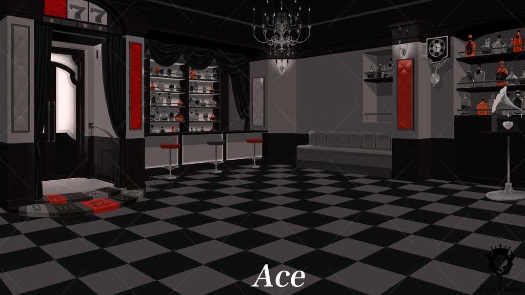 【動く配信背景】777号室 -UNLUCKY-【Vtuber様向け】