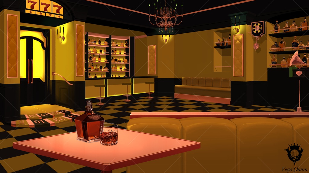 【動く配信背景】777号室 -UNLUCKY-【Vtuber様向け】