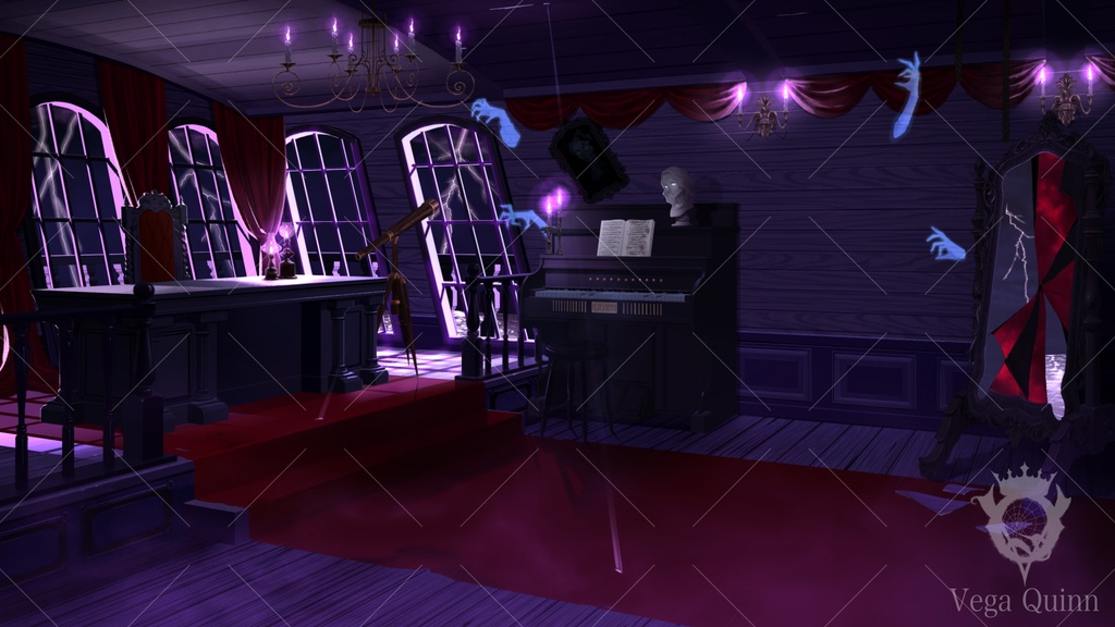 【動く配信背景】807号室 -Ghost Ship-【Vtuber様向け】