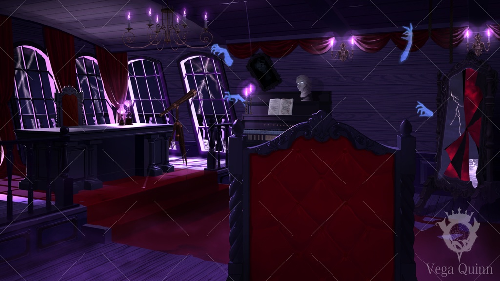 【動く配信背景】807号室 -Ghost Ship-【Vtuber様向け】