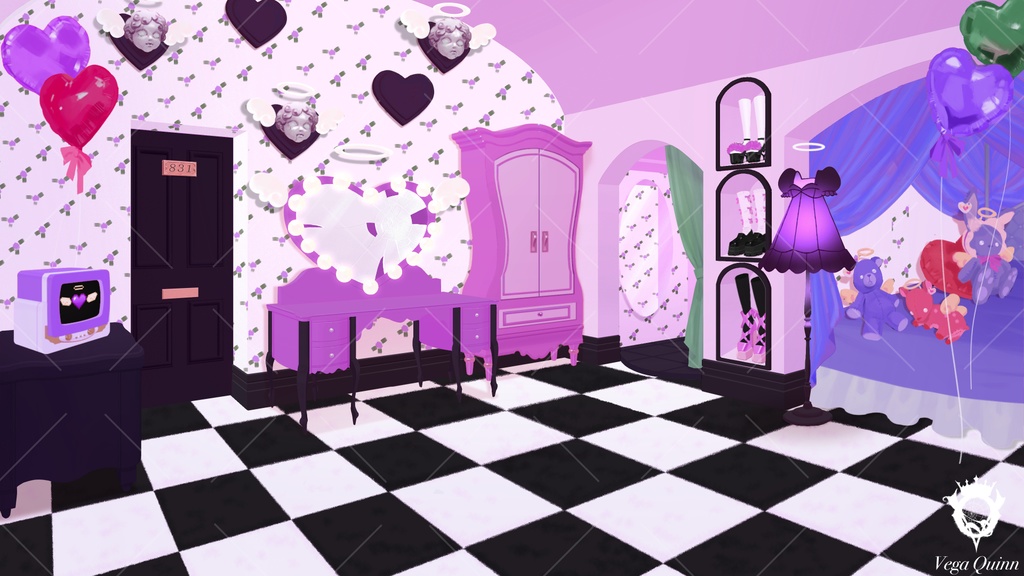 【動く配信背景】831号室 -ANGEL-【Vtuber様向け】