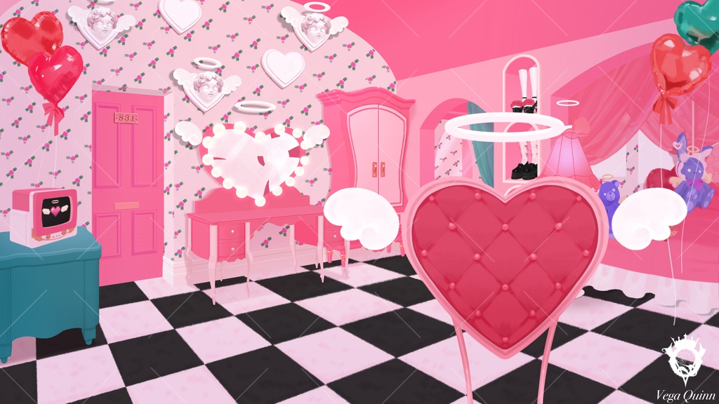 【動く配信背景】831号室 -ANGEL-【Vtuber様向け】