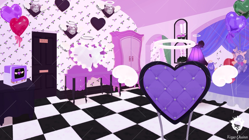 【動く配信背景】831号室 -ANGEL-【Vtuber様向け】