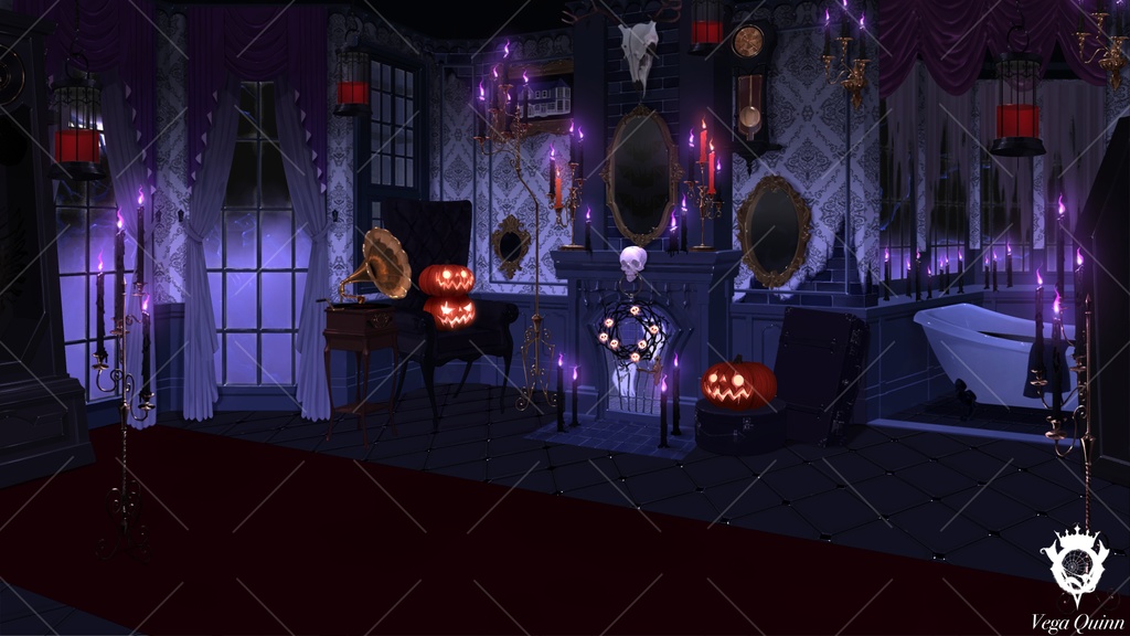 【動く配信背景】808号室 -VIVID-【Vtuber様向け】