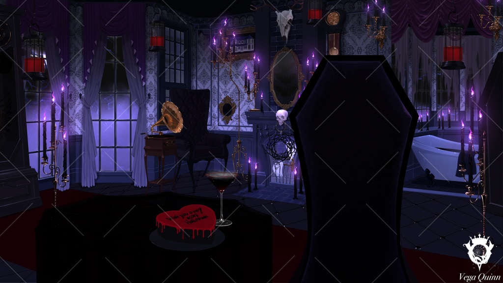 【動く配信背景】808号室 -VIVID-【Vtuber様向け】