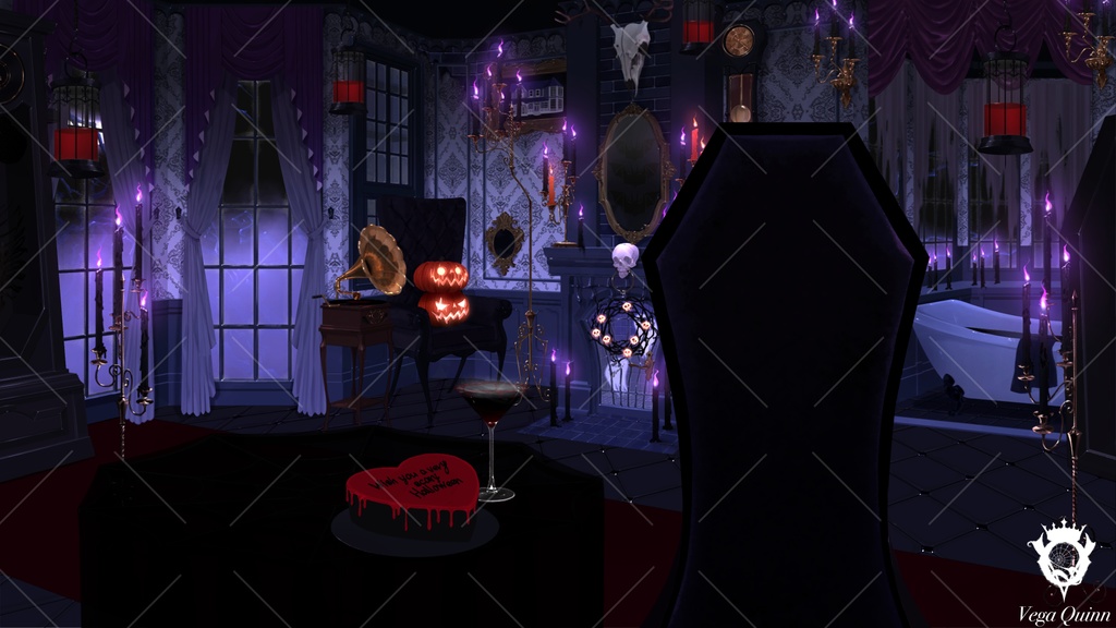 【動く配信背景】808号室 -VIVID-【Vtuber様向け】