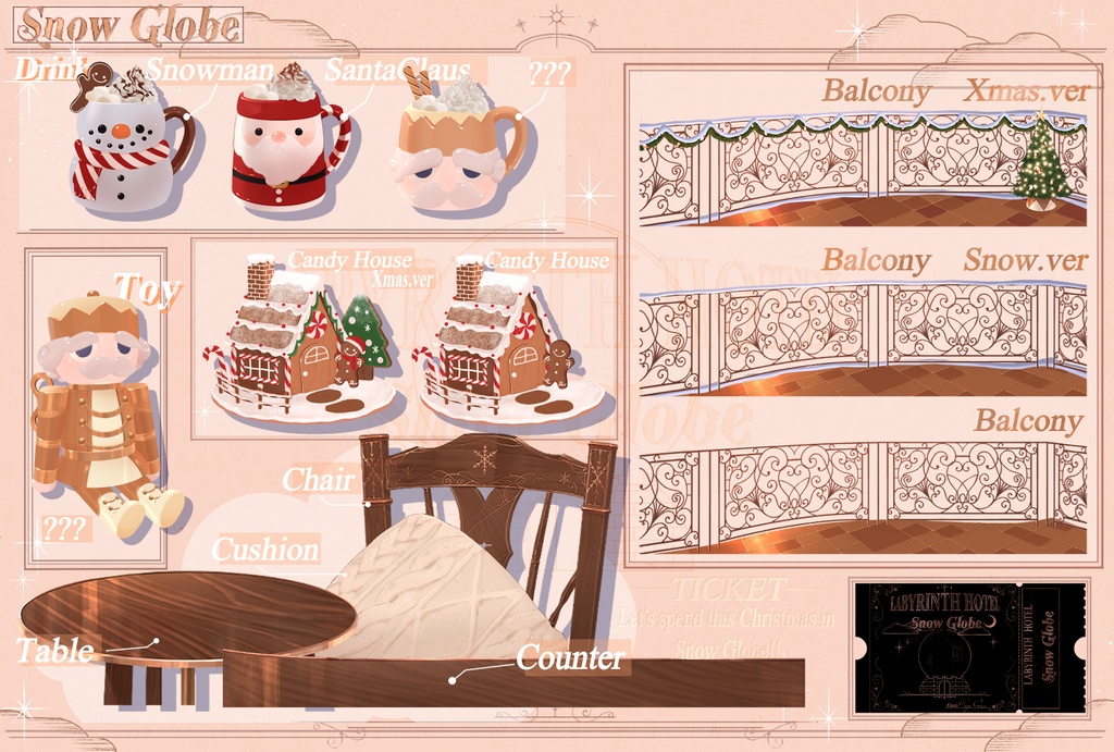 【動く配信背景】-SNOW GLOBE- 【Vtuber様向け】