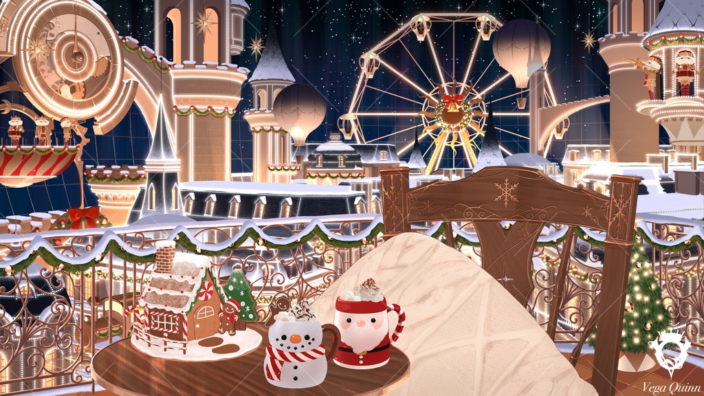 【動く配信背景】-SNOW GLOBE- 【Vtuber様向け】