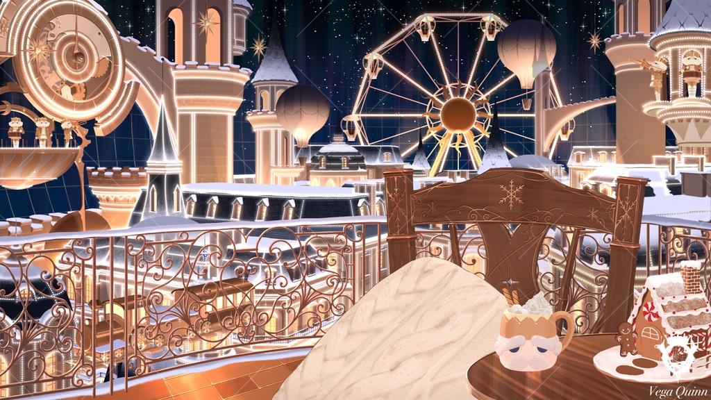 【動く配信背景】-SNOW GLOBE- 【Vtuber様向け】