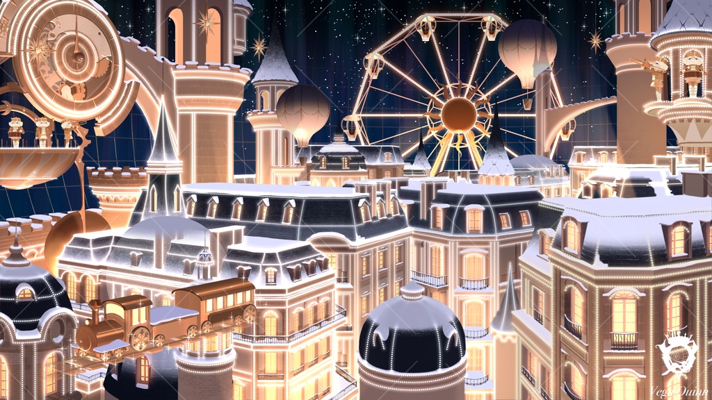 【動く配信背景】-SNOW GLOBE- 【Vtuber様向け】