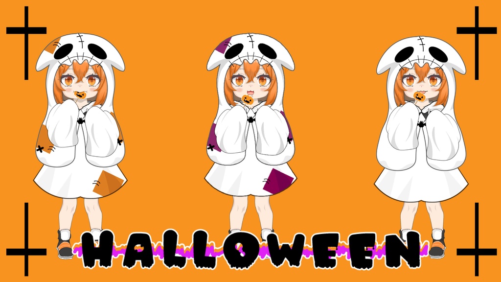 布おばけ（ハロウィン用）