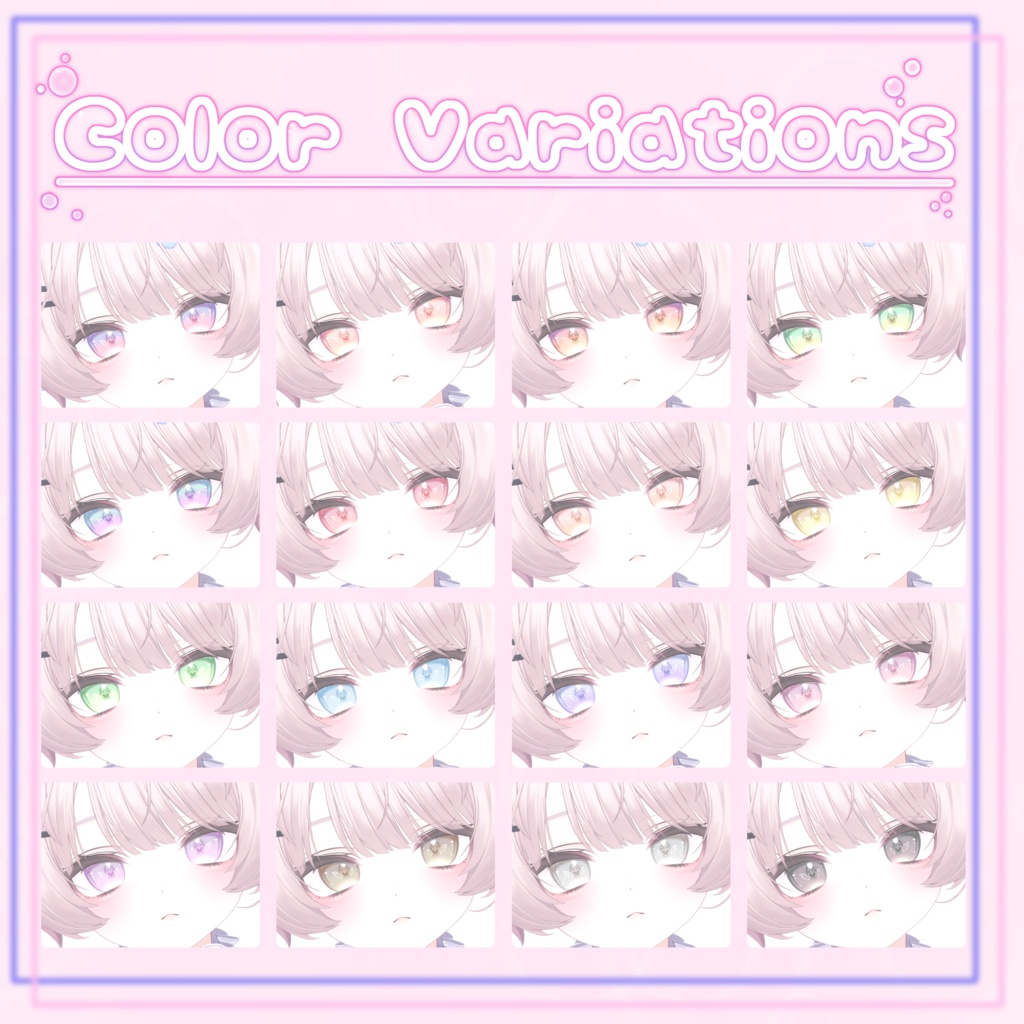 【9アバター対応】🫧🪽Bubble angel eye texture🪽🫧