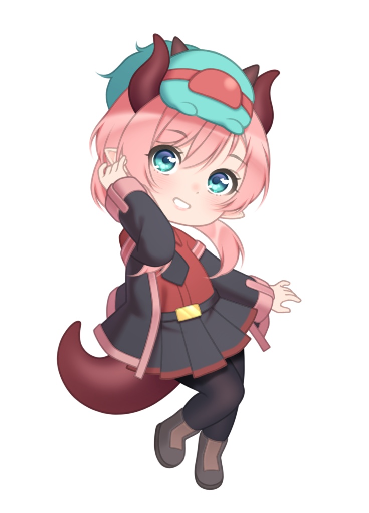 新衣装で決めポーズクリム