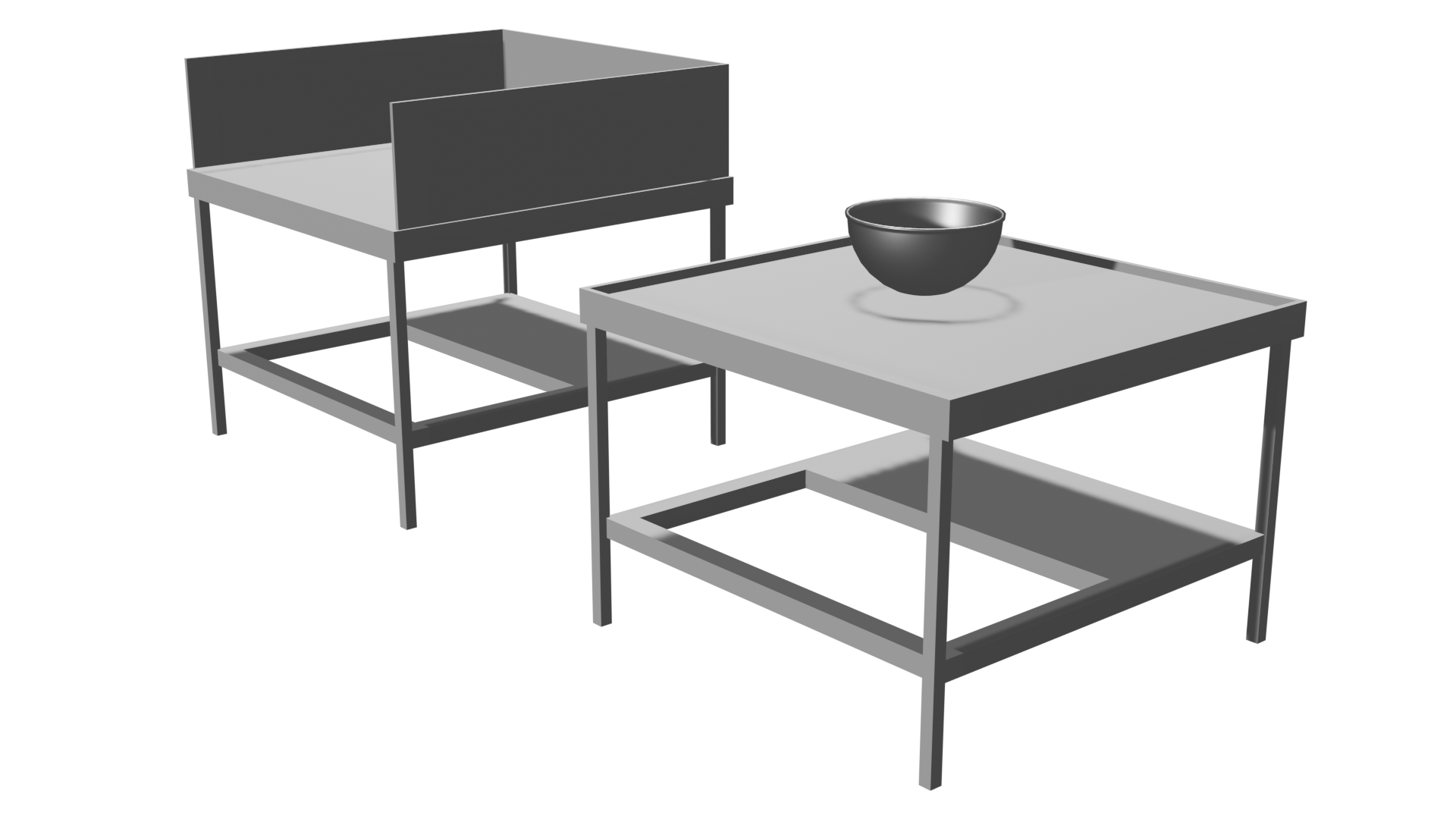 作業台・ボールセット【fbxモデル】