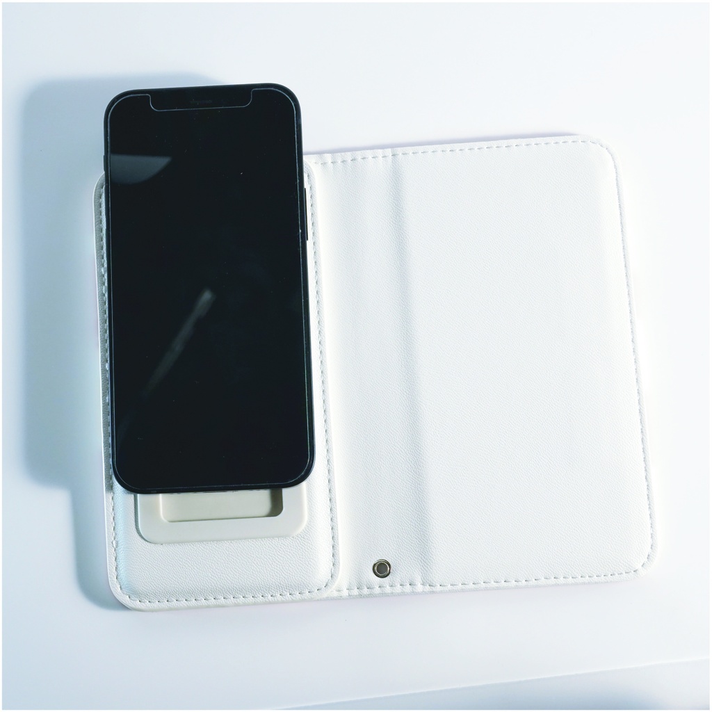 エスニック文鳥パターンの手帳型スマホケース(Mサイズ)