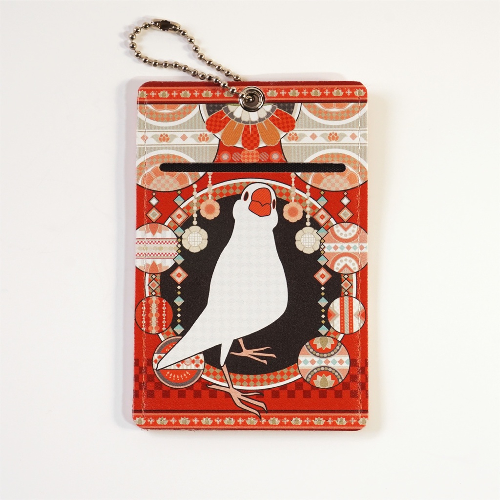 エスニック文鳥の定期入れ