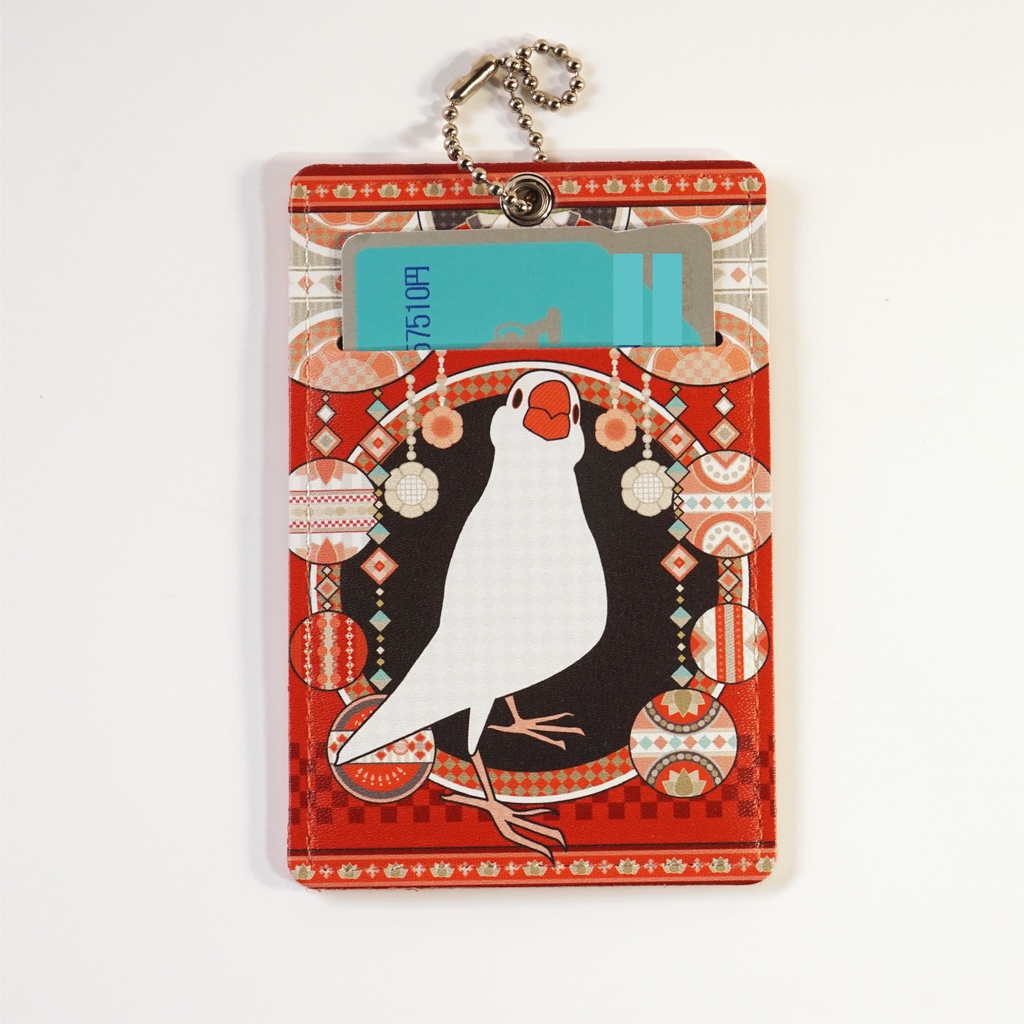 エスニック文鳥の定期入れ