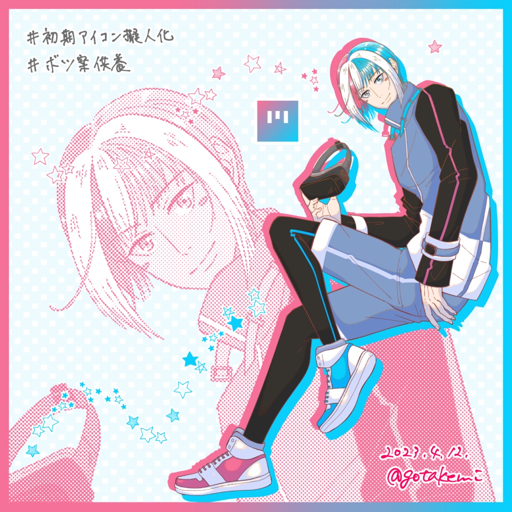 【アクリルスタンド】初期アイコン擬人化 おにいさんver.