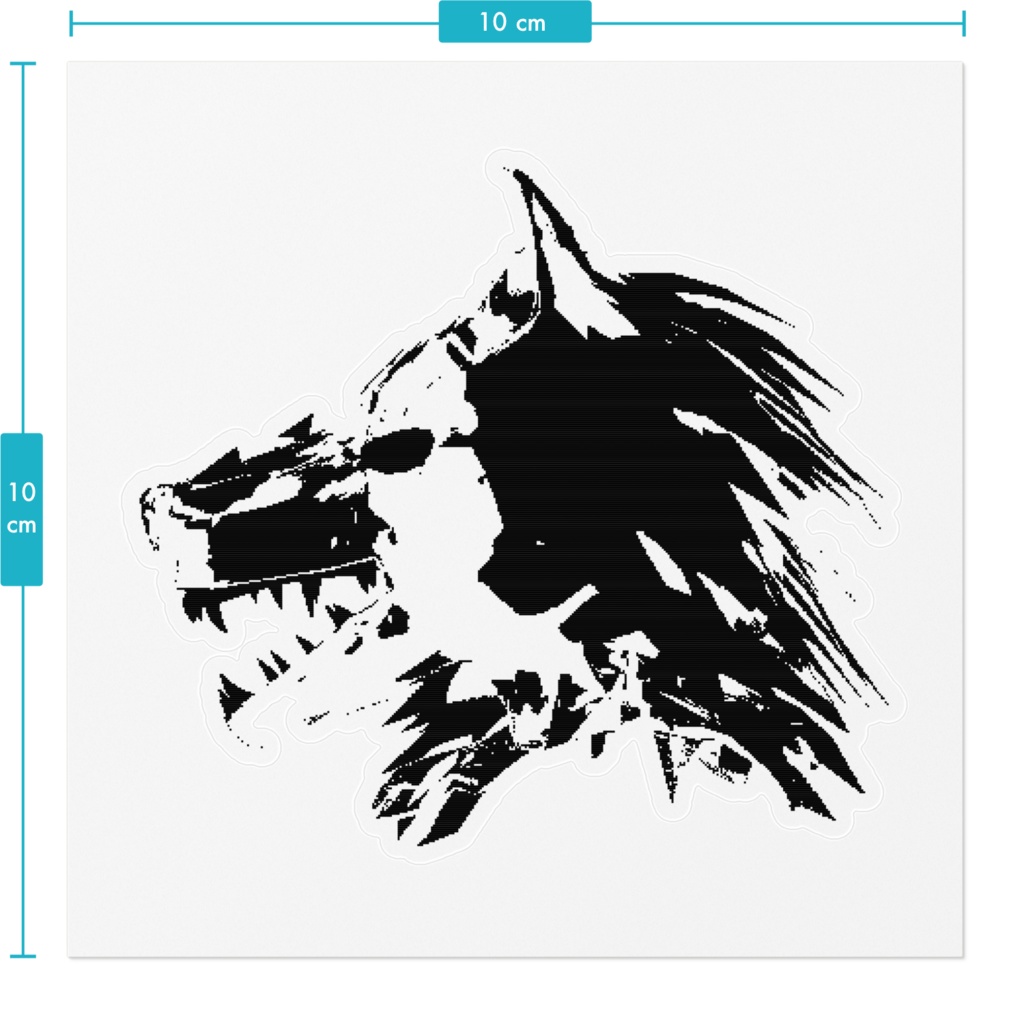 狼印のステッカー