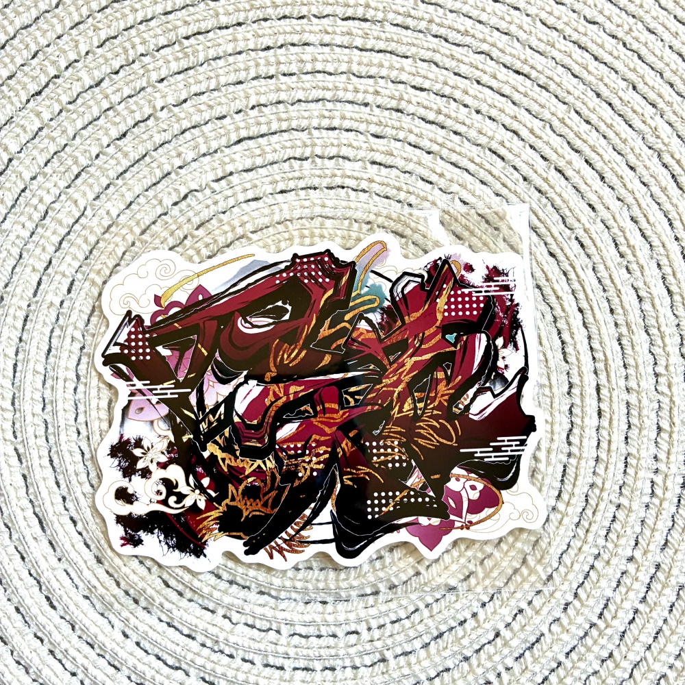 試作品_ストリートアート風ロゴステッカー