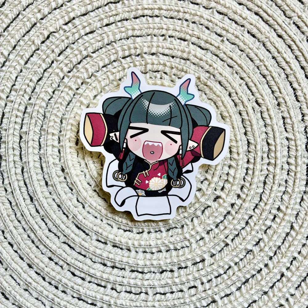 突き破り四天花ステッカー