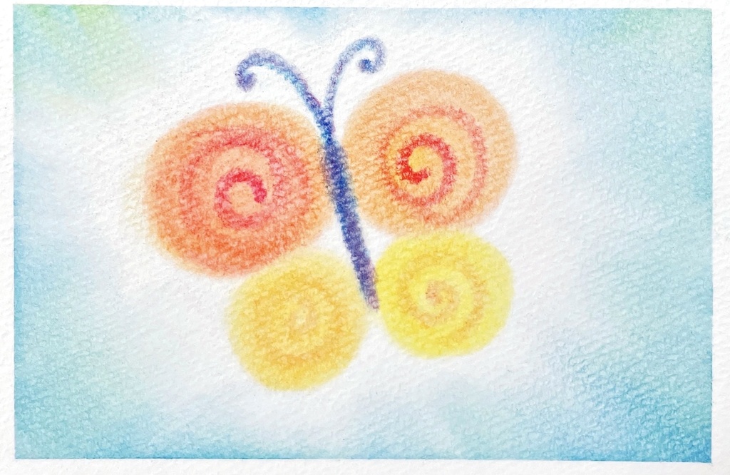 110ぐるぐる色のちょうちょ★ 【黄/桃/青】