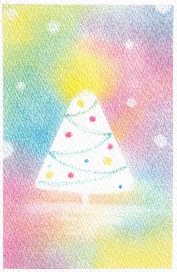 124白いクリスマスツリー★【黄+2色(色指定なし)】