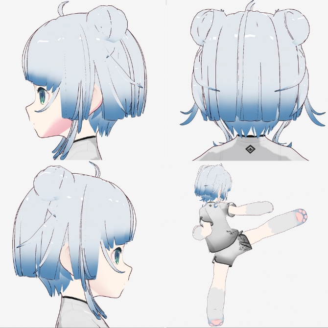 【Vroid/VRM】風李【3Dモデル】