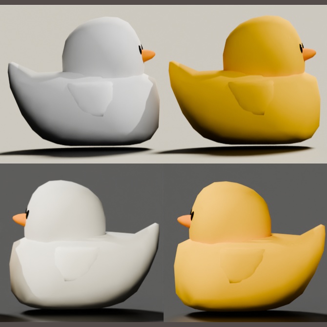 【3Ⅾ】アヒル2色セット