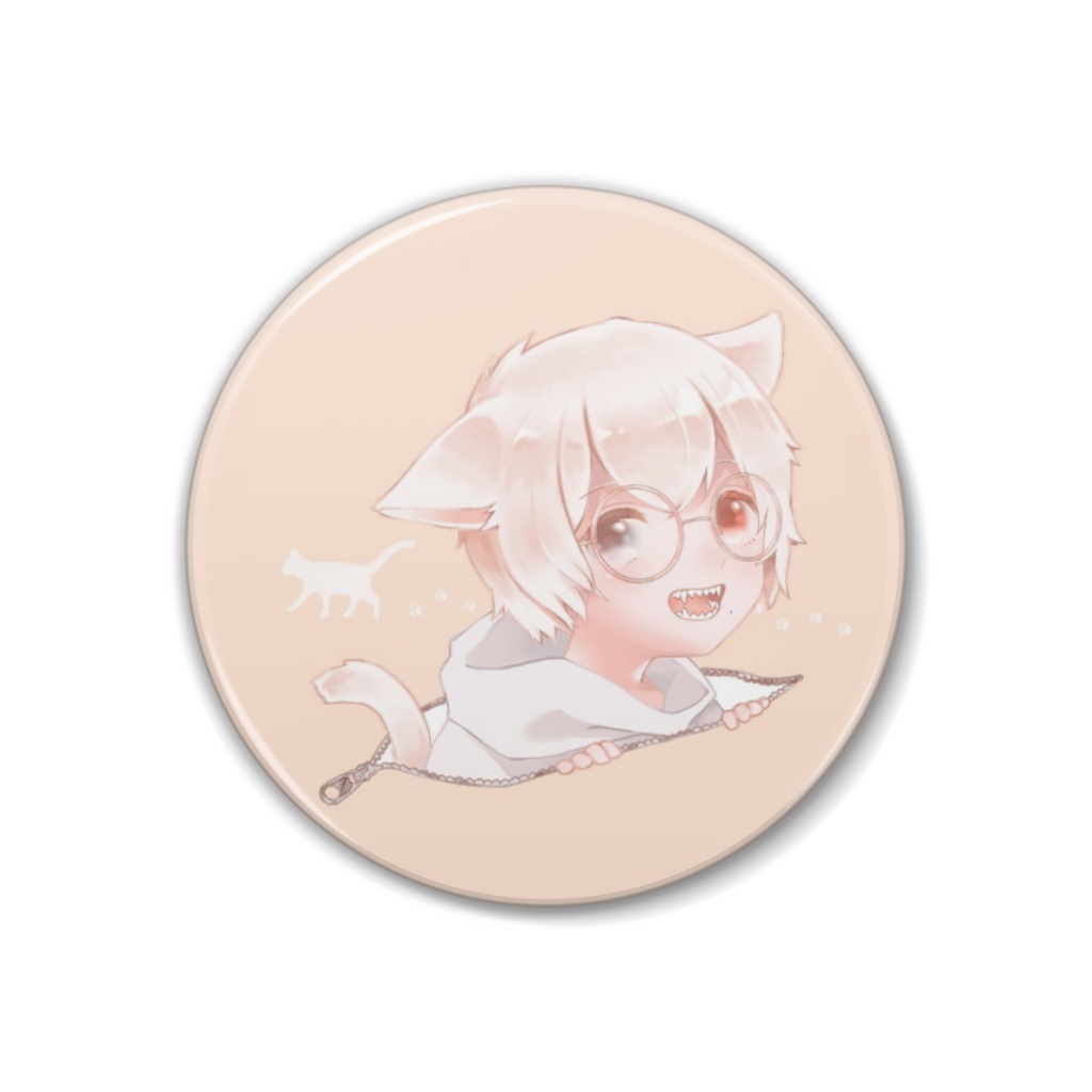 ねこまかろん缶バッヂverゆるふわ