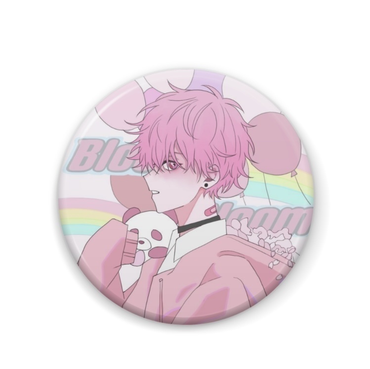 缶バッジ ブラック&ピンク