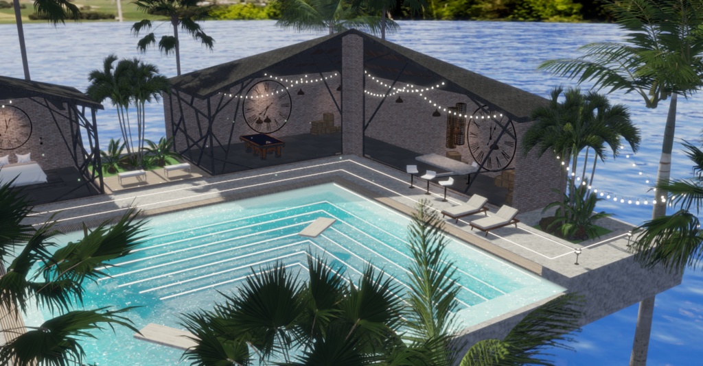 WARUDO(PRO-URP) ENVIRONMENT - WP003 MODERN POOL VILLA