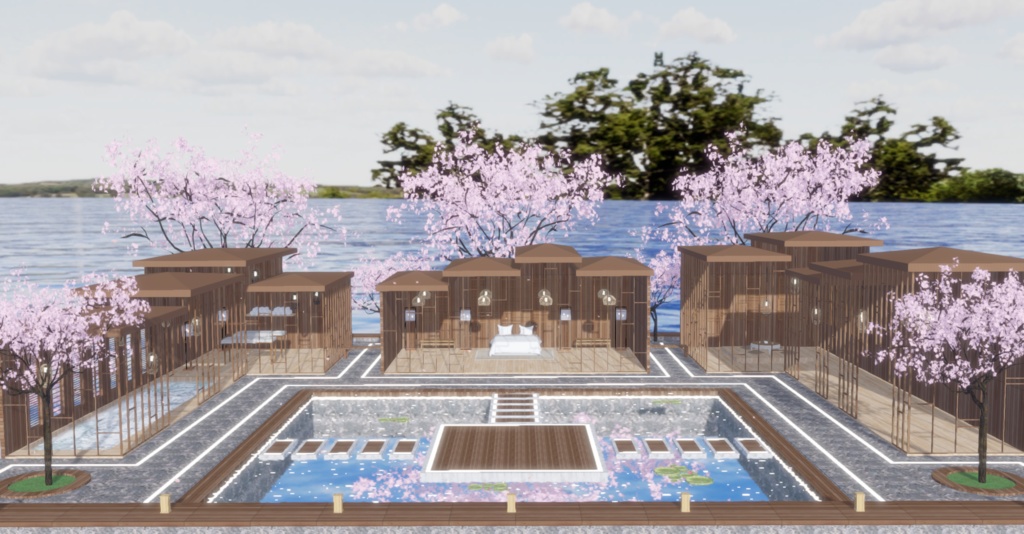 WARUDO(PRO-URP) ENVIRONMENT - WP004 ORIENTAL POOL VILLA