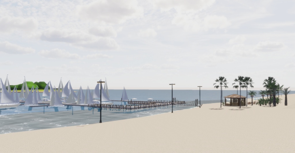 WARUDO(PRO-URP) ENVIRONMENT - WP005 MARINA BEACH