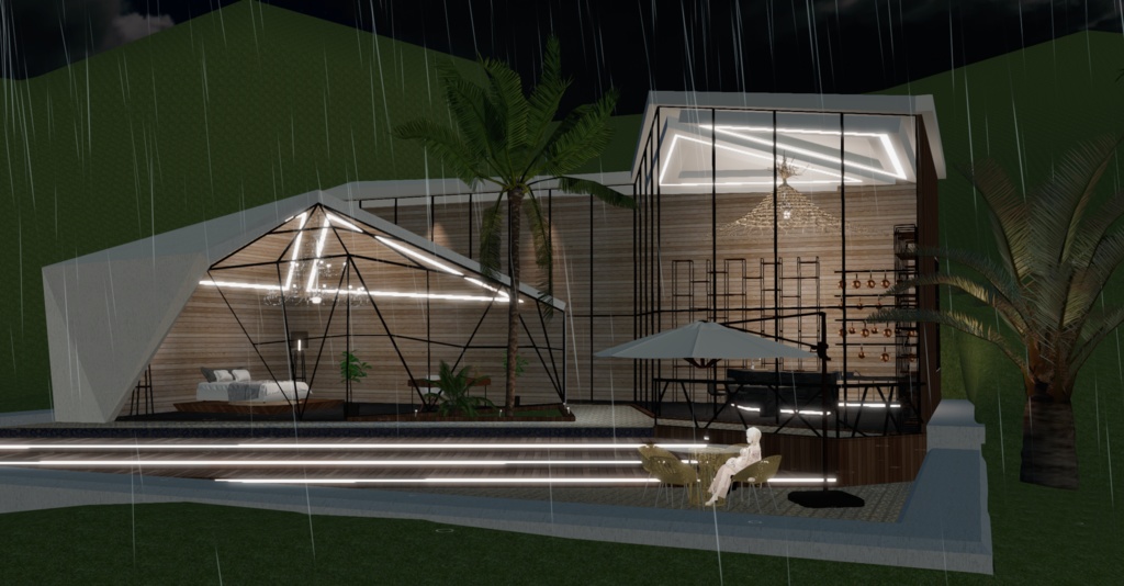 WARUDO(PRO-URP) ENVIRONMENT - WP007 VILLA THE HILL(in the rain)