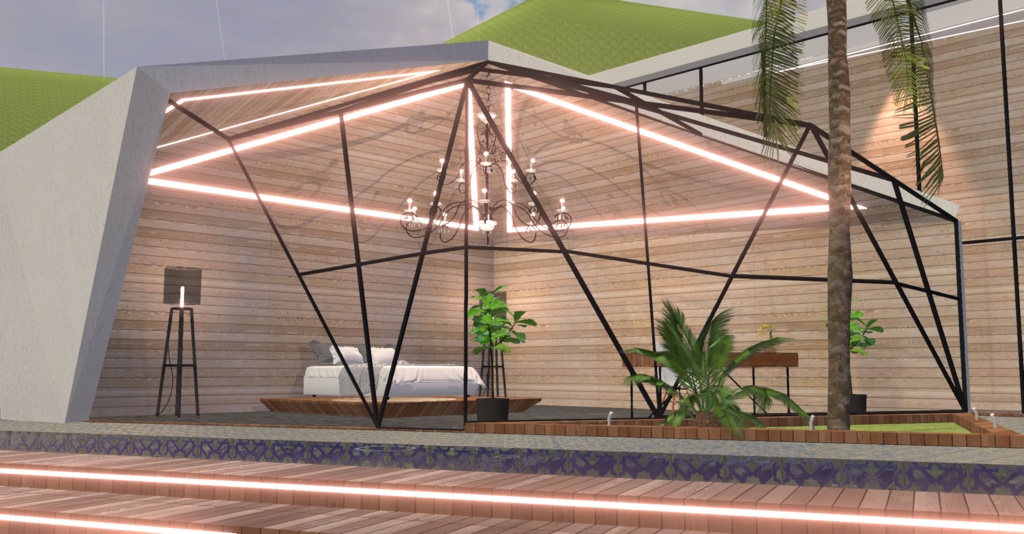 WARUDO(standard) ENVIRONMENT - W007 VILLA THE HILL(in the rain)